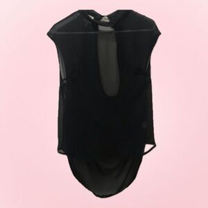 Sheer High-low Blouse.